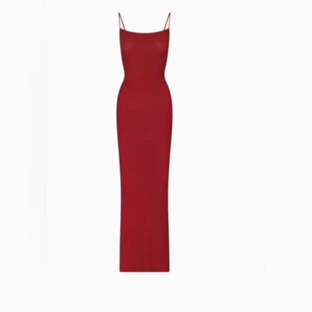 SKIMS Red Sweetheart Sheath Dress